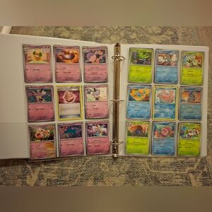 Pokemon Card Set And Binder Pink Themed Trading Cards